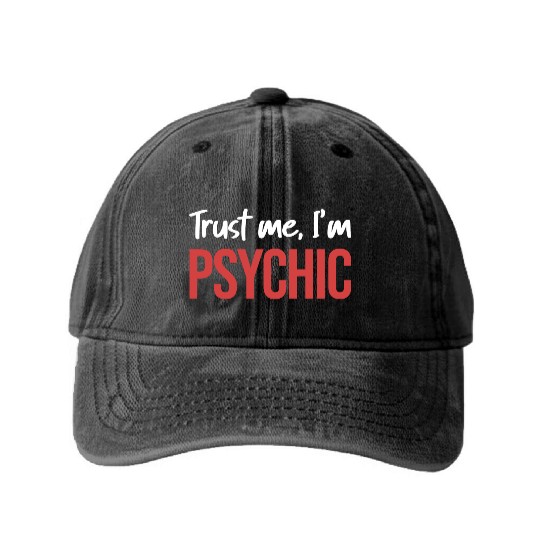 Trust Me, I'm Psychic Celestial Card Decks Washed Denim Baseball Caps
