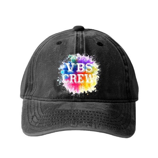 VBS Colorful Bible Vacation School Love Washed Denim Baseball Caps