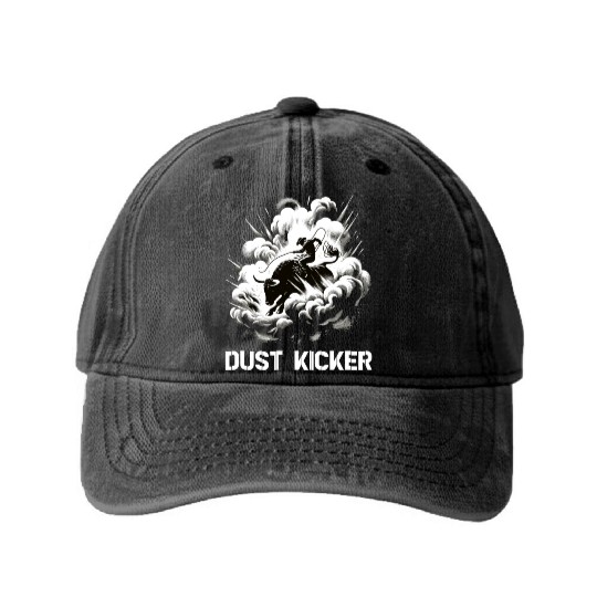 Rodeo Bull Riding Livestock Show Farmer Cattle Washed Denim Baseball Caps