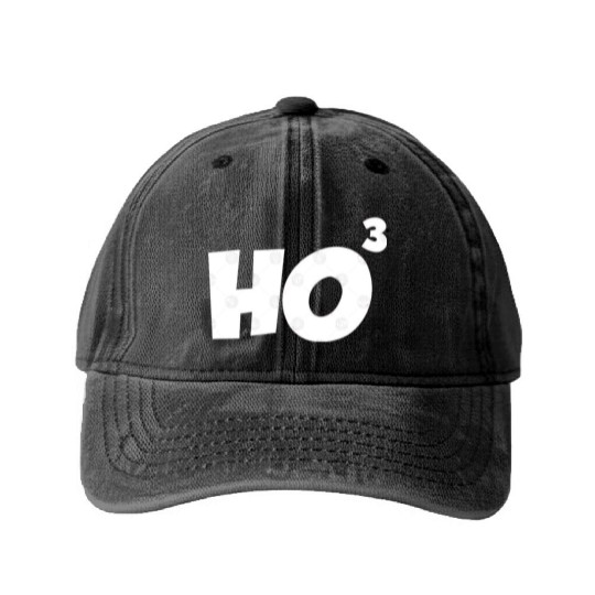 Ho Ho Ho Cubed Washed Denim Baseball Caps Ho Washed Denim Baseball Caps Geek Nerd Gifts Ch