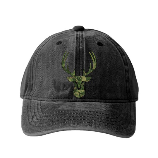 Deer Hunter Tree camouflage Washed Denim Baseball Caps