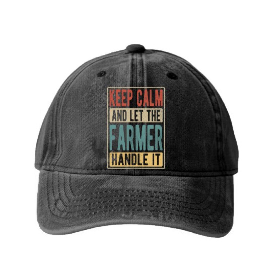 Farmer Retro Gift Washed Denim Baseball Caps