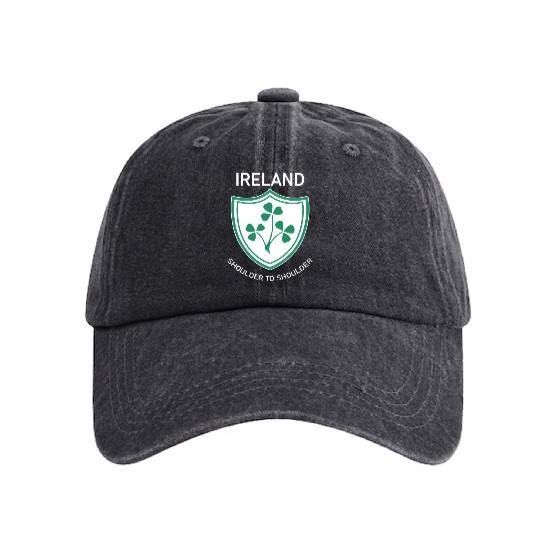 Ireland Rugby Crest Irish Shoulder to Shoulder Washed Denim Baseball Caps