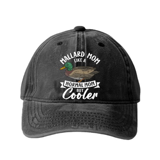 Mallard Duck Washed Denim Baseball Caps