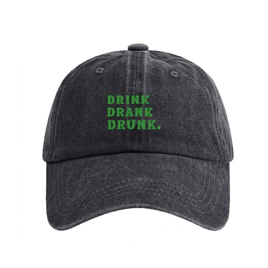 Funny St. Patty's Day Drinking Washed Denim Baseball Caps