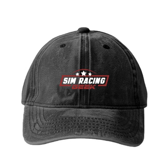 Sim Racing Geek - Esports Racer Experience Washed Denim Baseball Caps