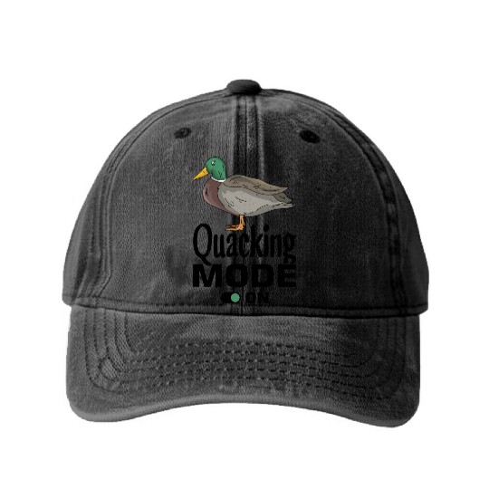 Mallard Duck Washed Denim Baseball Caps