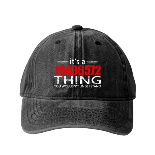 It's A 18436572 Thing Funny V8 Engine Car Guy Washed Denim Baseball Caps