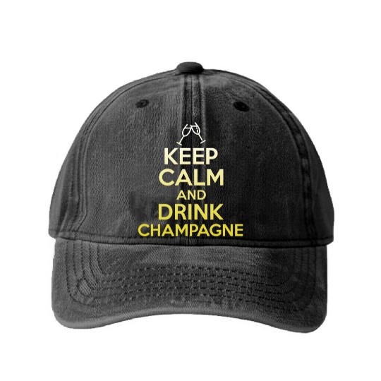Keep Calm And Drink Alcohol Washed Denim Baseball Caps - Funny Drink