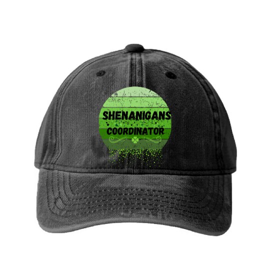 Shenanigans Coordinator for St Patrick's Day Washed Denim Baseball Caps