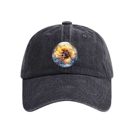 Life in a Bubble Collection - Sanibel Sea Anemone Washed Denim Baseball Caps