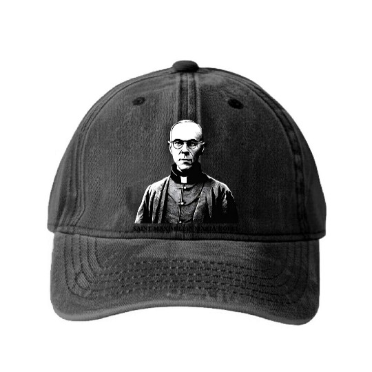 Saint Maximilian Maria Kolbe Washed Denim Baseball Caps