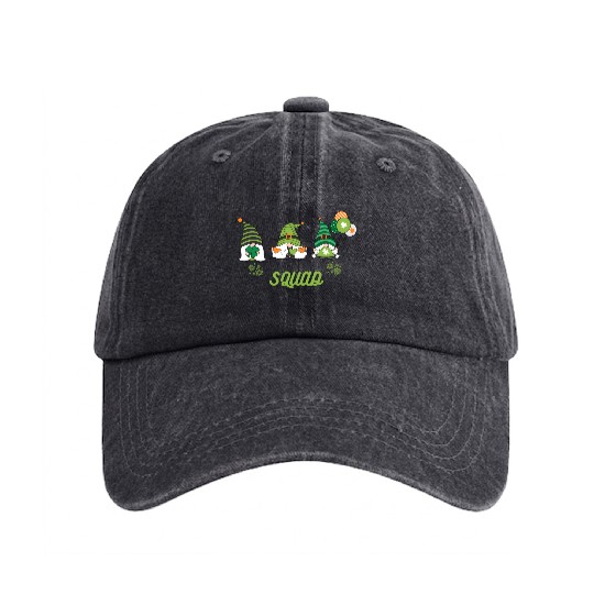 Cute Smuurfs St.patrick's Day Washed Denim Baseball Caps