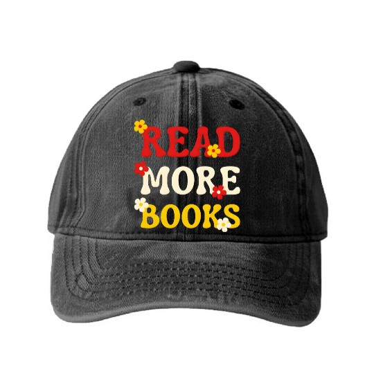 Read More Books English Teacher Lover Reading Washed Denim Baseball Caps