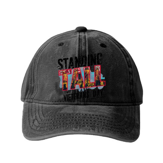 Vietnam Veterans Day: 'Standing Tall' Washed Denim Baseball Caps Design
