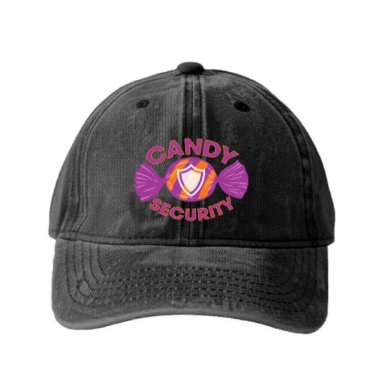 Candy Security Kids Parents Matching Birthday Washed Denim Baseball Caps