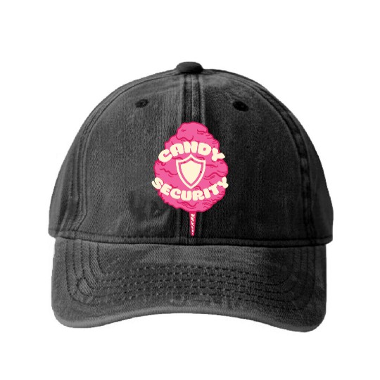 Candy Security Kids Parents Matching Birthday Washed Denim Baseball Caps