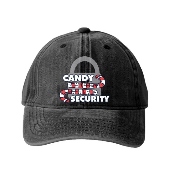 Candy Security Mom Dad Matching Birthday Costume Washed Denim Baseball Caps