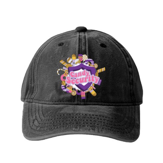 Candy Security Kids Parents Matching Birthday Washed Denim Baseball Caps