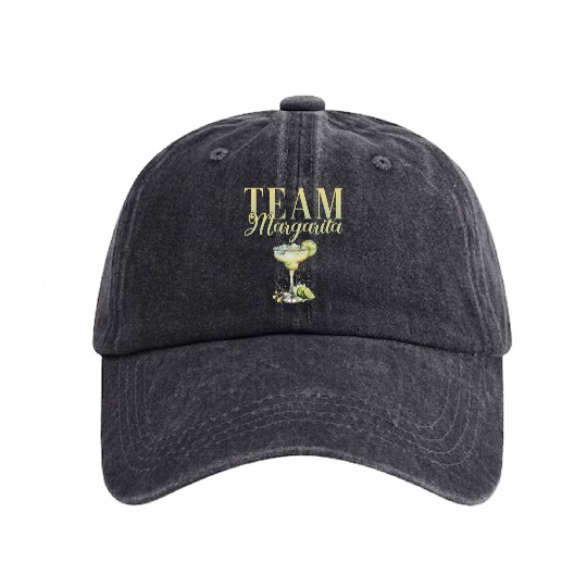 Team Margarita Tequila Stag Party Washed Denim Baseball Caps