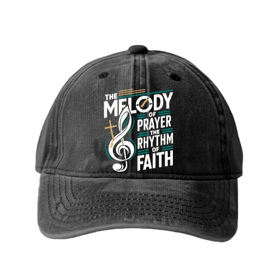 Prayer Songs Jesus Christ Religious Music Praise Washed Denim Baseball Caps