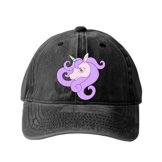 pony lucu Washed Denim Baseball Caps