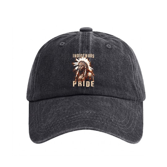 Indigenous Pride Washed Denim Baseball Caps