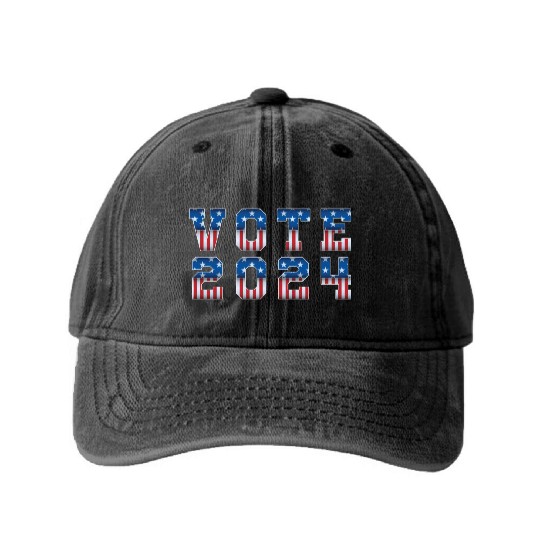 American Election - Vote 2024 Washed Denim Baseball Caps