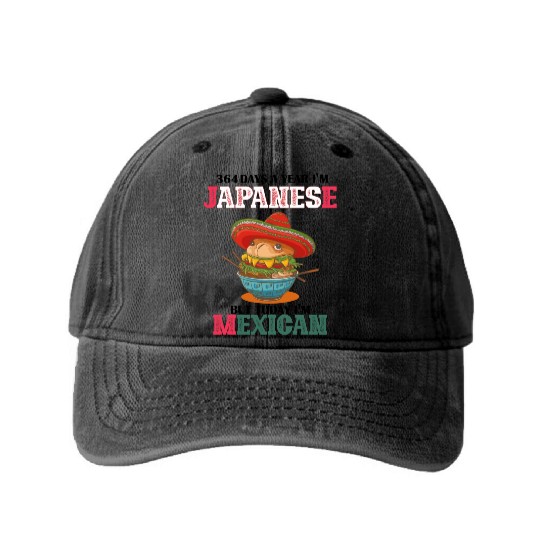 Days japanese Today Mexican Cinco De Mayo ramen Washed Denim Baseball Caps