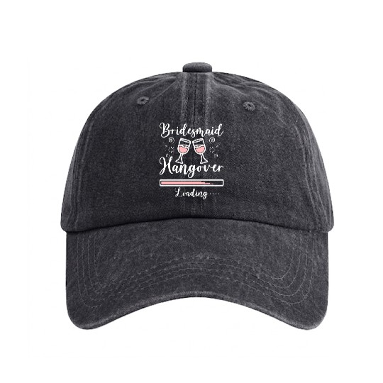 Team Bride Bridesmaid Hangover Loading Washed Denim Baseball Caps