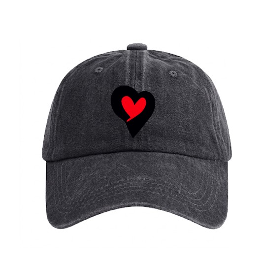 Saint Valentin Heart stylish Logodesign t'Washed Denim Baseball Caps