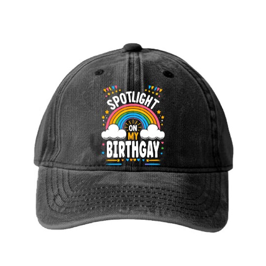 Birthgay Gay Pride Flag Pride Month Equal Rights Washed Denim Baseball Caps