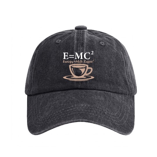 E MC2 SCIENCE Washed Denim Baseball Caps DESIGN