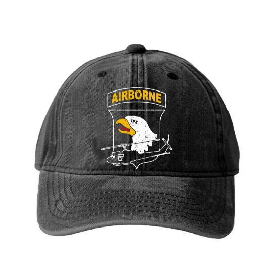 101st Airborne Division Washed Denim Baseball Caps