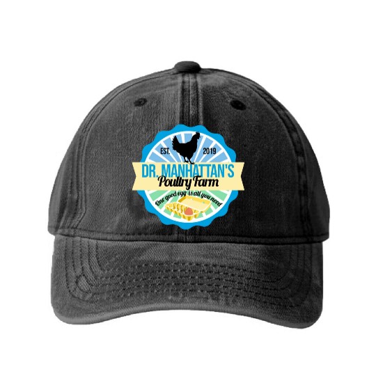 Dr Manhattan Poultry Farm Washed Denim Baseball Caps