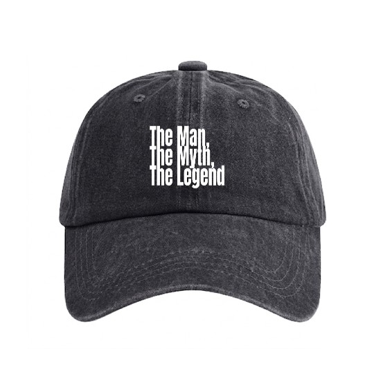 The Man The Myth The Legend Washed Denim Baseball Caps