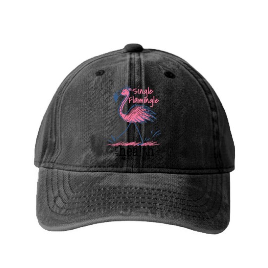 Single Flamingle Mental Health Matters Washed Denim Baseball Caps