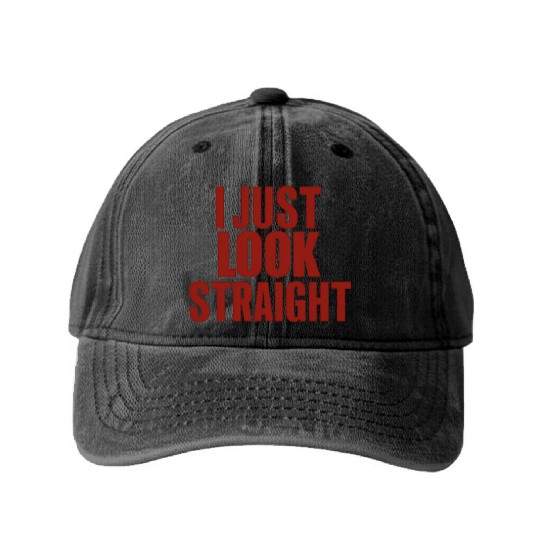 I Just Look Straight LGBT Gay Lesbian Pride Month Washed Denim Baseball Caps