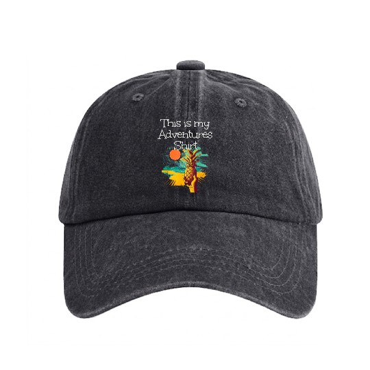 This Adventures Clothes Pineapple Washed Denim Baseball Caps