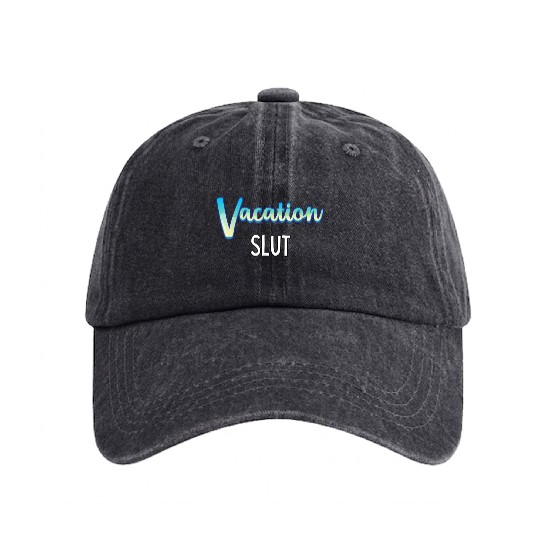 Vacation Slut Sexy Clothing Washed Denim Baseball Caps