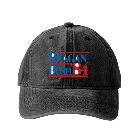 REAGAN BUSH 84 Classic Washed Denim Baseball Caps