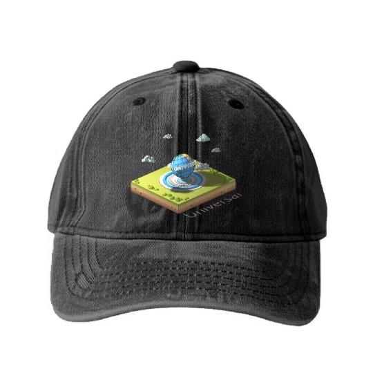 Geometric low poly Universal Studios Washed Denim Baseball Caps