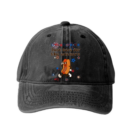 Just Here Wieners Funny Washed Denim Baseball Caps