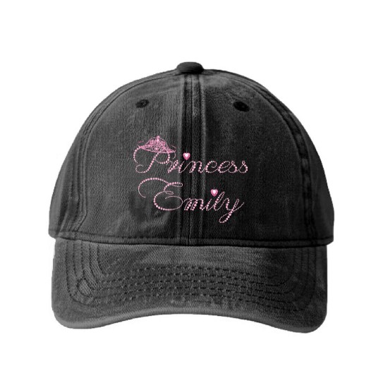 Princess Emily Washed Denim Baseball Caps