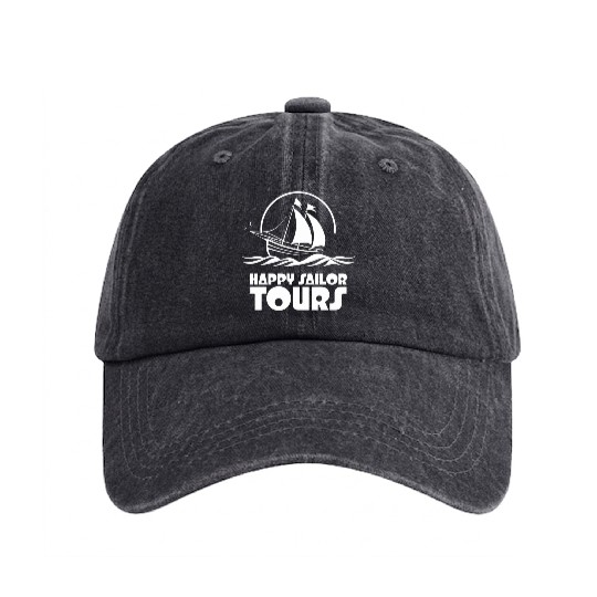 Happy Sailor Tours Icon Washed Denim Baseball Caps