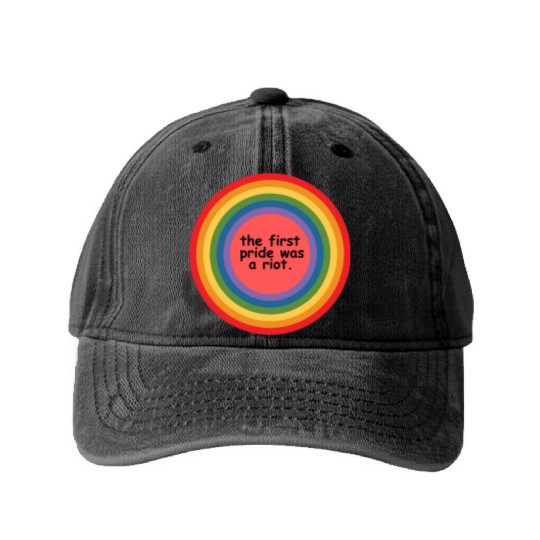 The first pride was a riot Washed Denim Baseball Caps