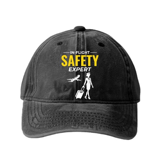 Flight Attendant Aviation Cabin Crew Airline Staff Washed Denim Baseball Caps