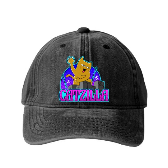 catzilla Washed Denim Baseball Caps