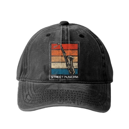 Musician Street Creative Band Washed Denim Baseball Caps