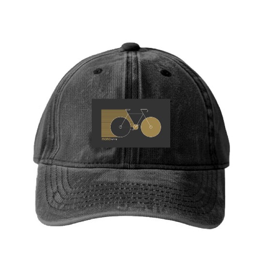 Bike Club Fixed Cruising Gold Washed Denim Baseball Caps